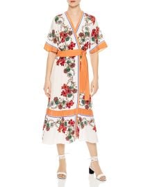 Printed Silk Midi Wrap Dress at Bloomingdales